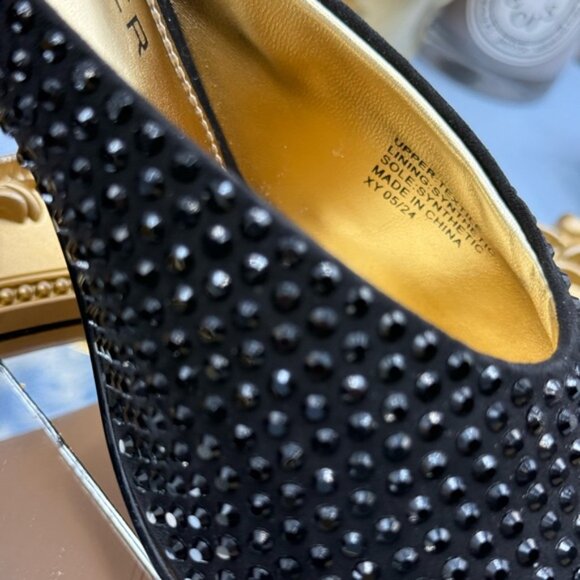 🆕 KURT GEIGER LONDON 🧿 NWOB 60mm Black Crystal Eagle Heel Mule, Sz 37 US 7 - Picture 8 of 16